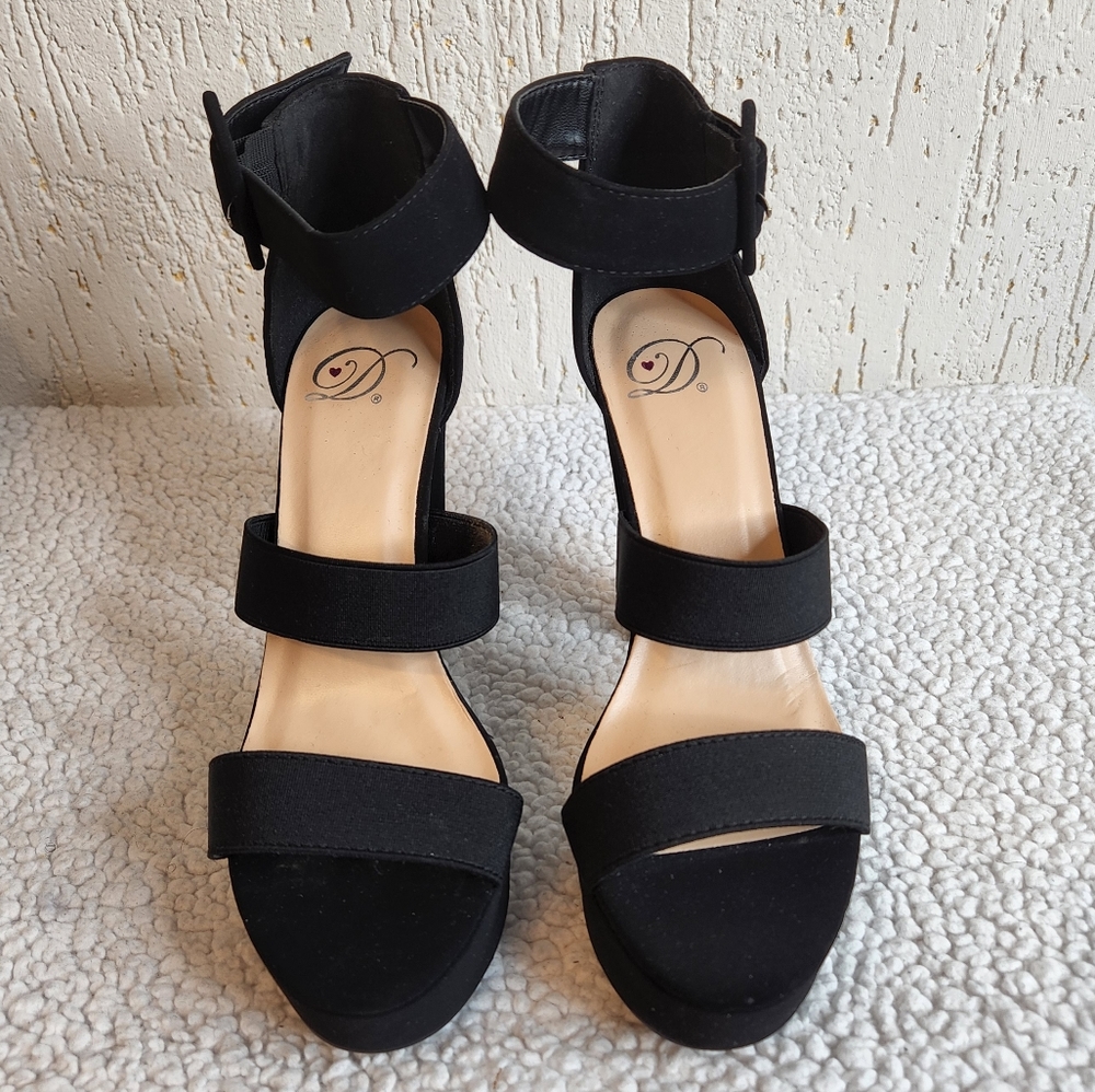My Delicious Women shoes black strap sandals 7 - Picture 6 of 10